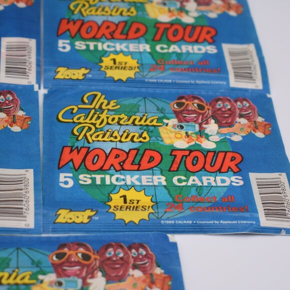The California Raisins World Tour 5 Sticker Cards 1st Series 1998 by Zoot Italy - Picture 6 of 10